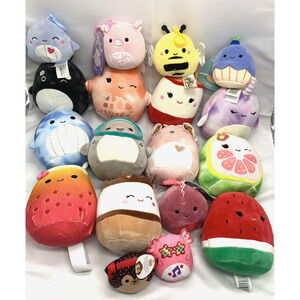 Lot of 18 Squishmallows 5” Plush Keychain Clips Happy Meal Winsey Sachie Sunny